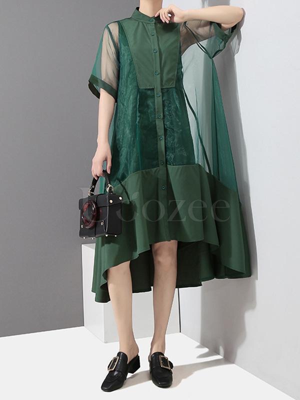Loose A-line 2-Pieces Long Drress