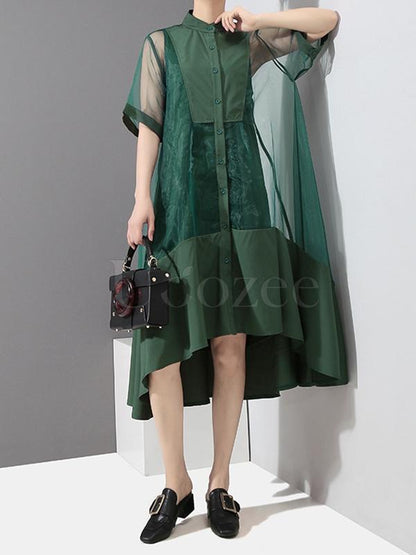 Loose A-line 2-Pieces Long Drress