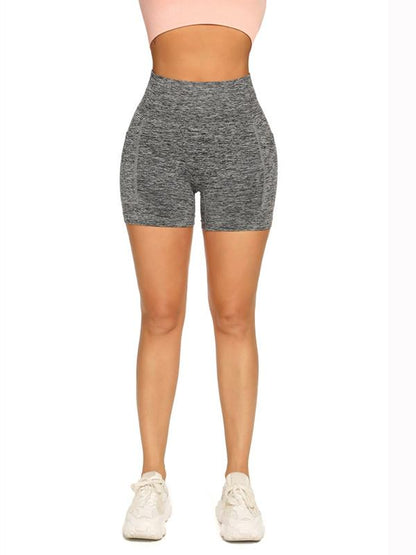 Wrap High-Waisted Pocket Quick Dry Sports Shorts