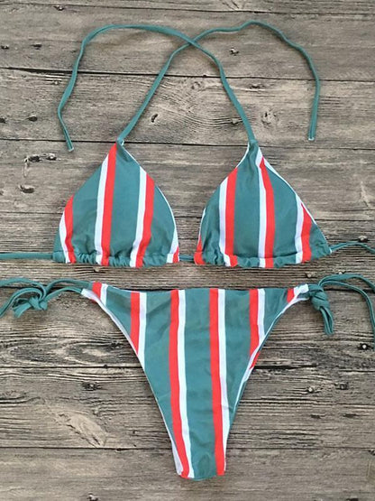 Halter Triangle Knot Side Bikinis Swimwear