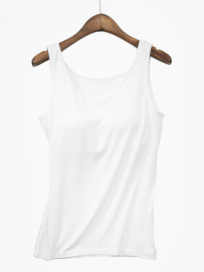 6 Colors Solid Color Spaghetti-Neck Bra Vest Top