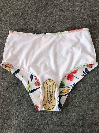 Off-the-shoulder Floral Bandeau Bikini