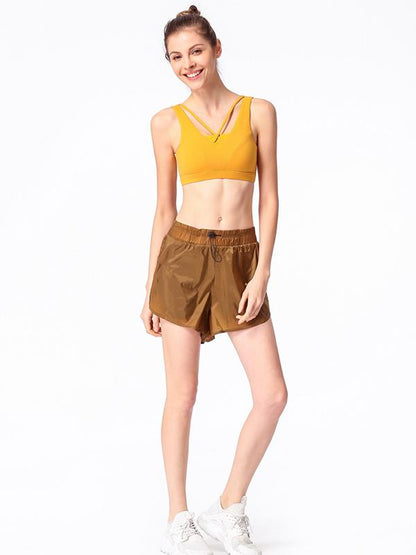Drawstring Insert Cloth Sport Shorts