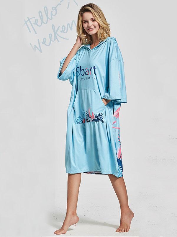 Quick-Drying Sunscreen Swim Diving Bathrobe Beach Cape
