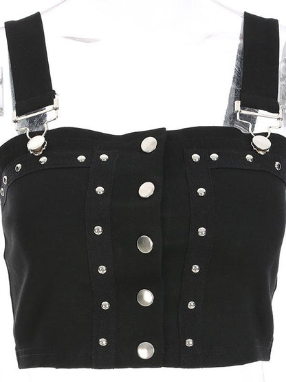Fashion Sexy Straps Buckle Vest Top