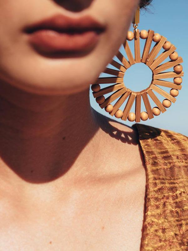 Hand-woven Bamboo Earring Accessories