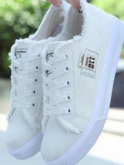 Solid Canvas Sneaker Casual Shoes