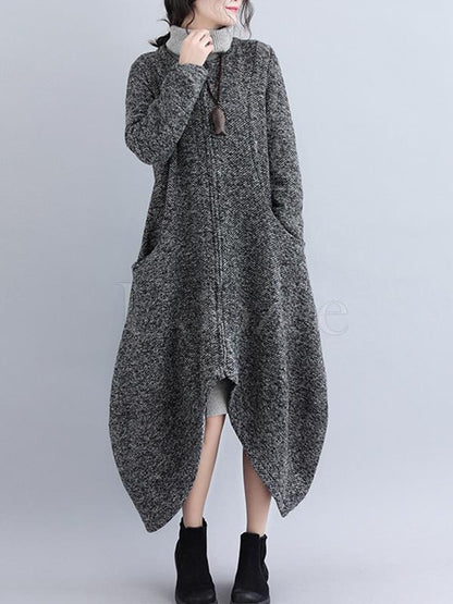 Loose Cropped Hemline Outwear