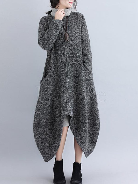Loose Cropped Hemline Outwear