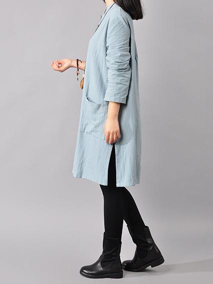 Plus Size Loose Solid Mini Dresses