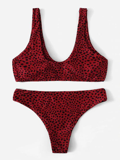 Polka-dot Knot Bikinis Swimwear