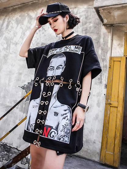Loose Printed Couple T-Shirt