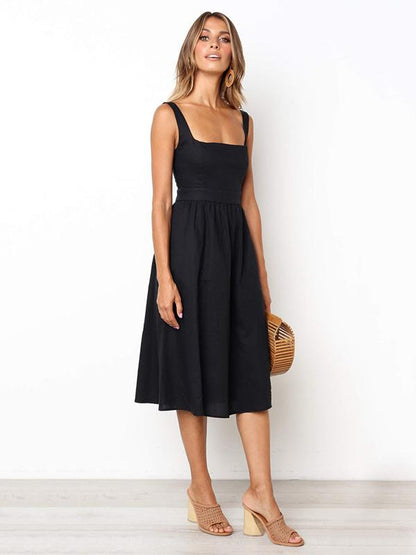 Simple Halter Slip Sexy Midi dress