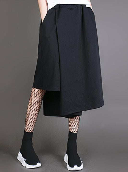 Loose Wide-leg Cropped Pants