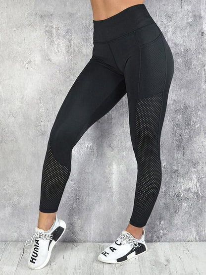 Perforated Mesh Sports Leggings