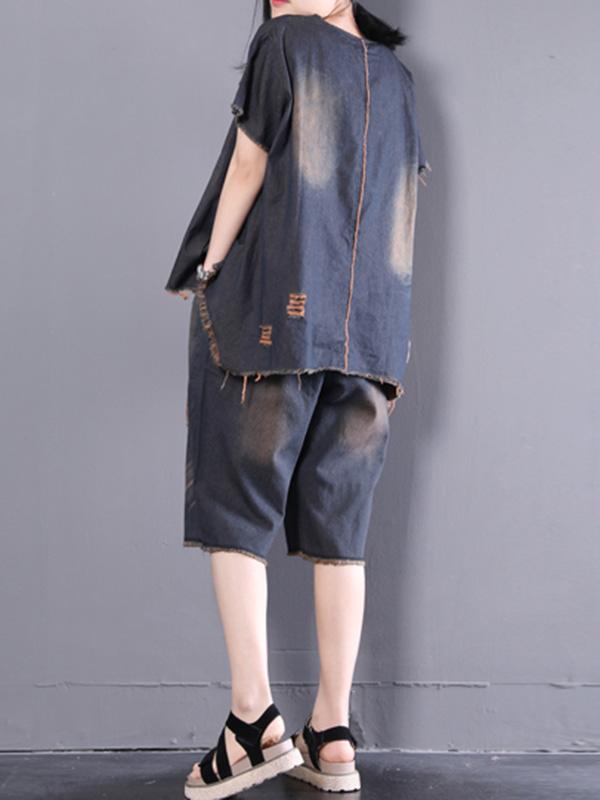 Retro Cropped Jean Suits