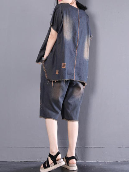 Retro Cropped Jean Suits