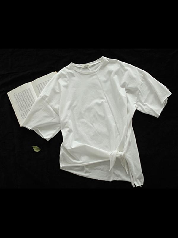 Cotton Pure Color T-shirt