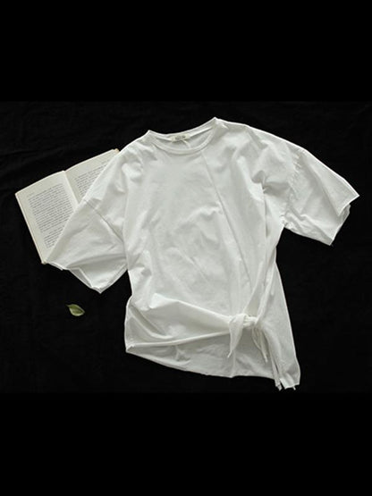 Cotton Pure Color T-shirt
