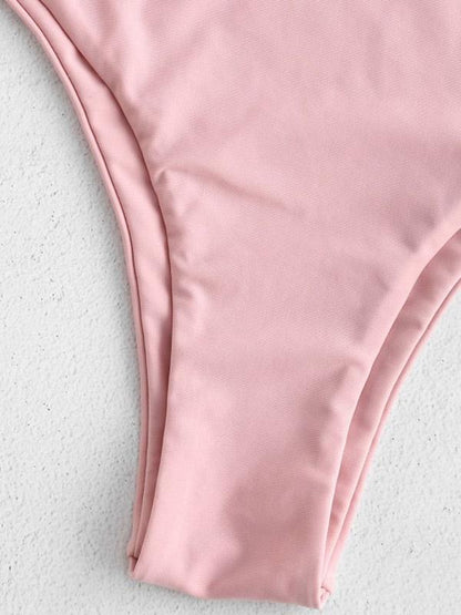 Plain Bandeau Bikinis Swimwear