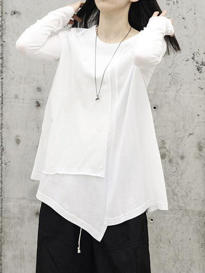 Casual Irregular White Shirt