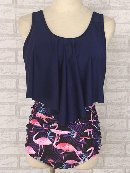 Ruffle High Waisted Tankini Swimsuit