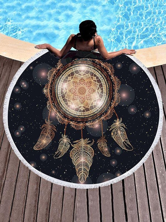 Dreamcatch Circle Tasseled Beach Mat