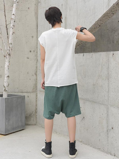 Fringed Loose Solid T-Shirt