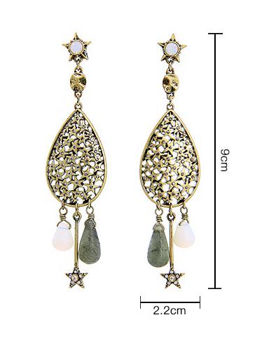 Drop Pattern Hollow National Earrings