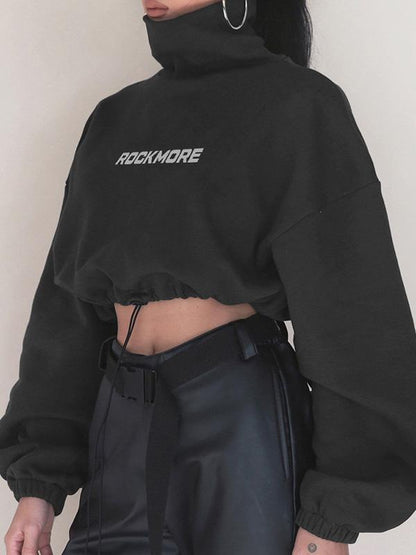 Sports Crop Hoodies&Sweatshirts Tops