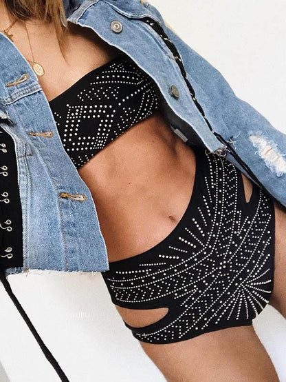 Hollow High Waisted Bikini Swimsuit