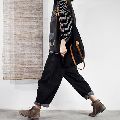 Buykud Printed Plus Velvet Autumn Winter High Neck Waistcoat