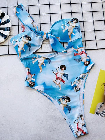 Hollow Knot One Piece Swimsuit