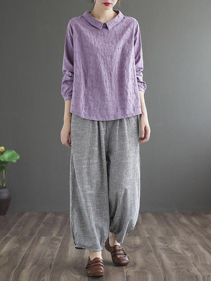 Original Striped Column Wide Leg Pants