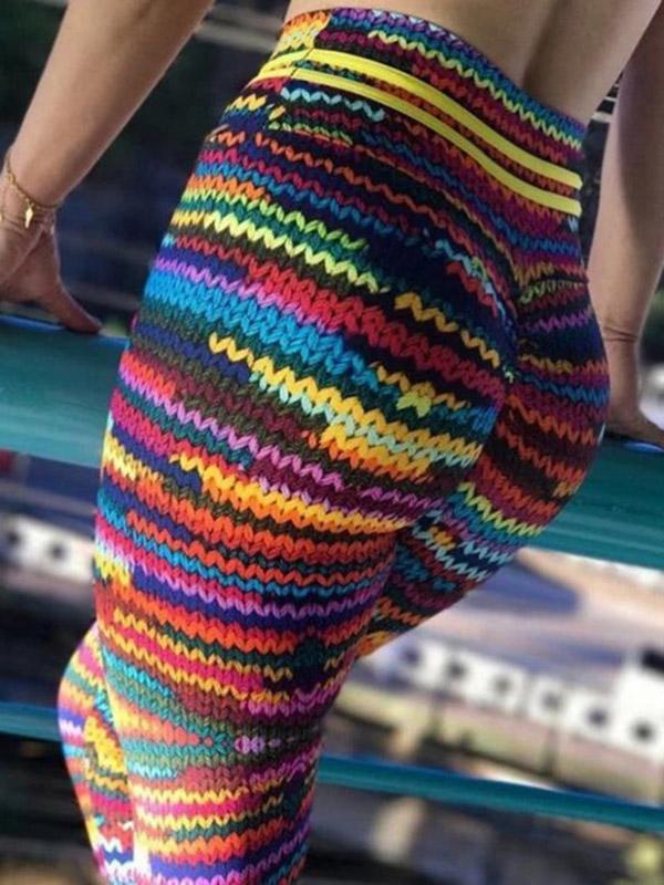 Wool Knitting Printed Yoga&Gym Leggings