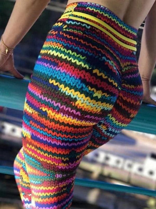 Wool Knitting Printed Yoga&Gym Leggings