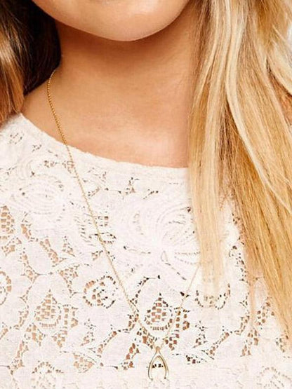 Simple Wishbone Fashion Necklace