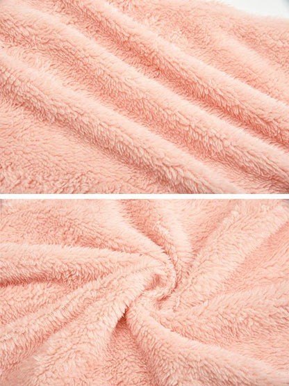 Solid Fluffy Casual Pants Bottoms