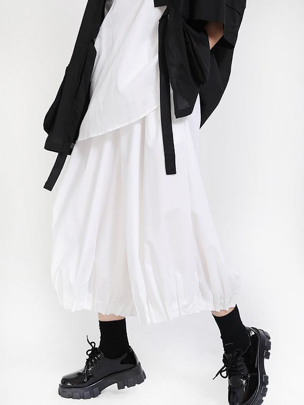 Original Solid Column Wide Leg Pants