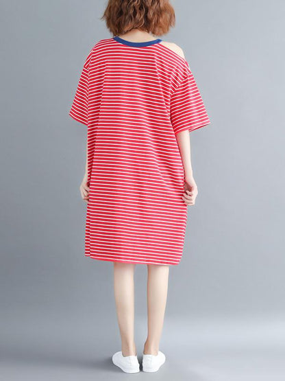 Cotton Oversize Striped Dress