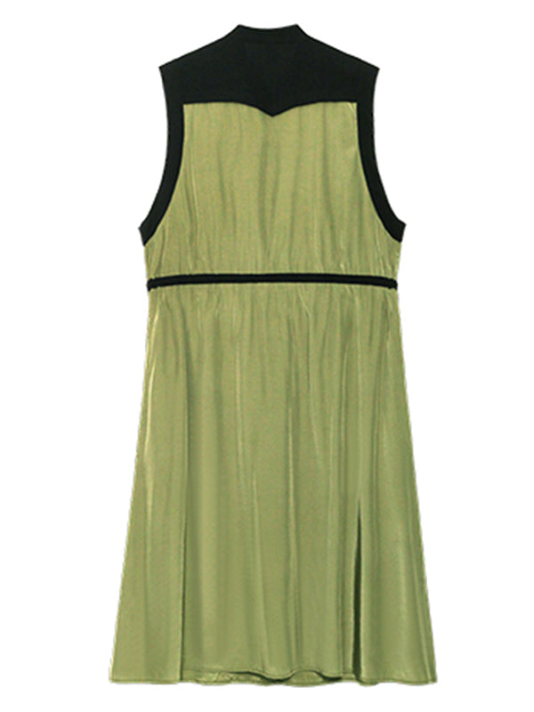 Original Sleeveless Drawstring H-Line Midi Dress