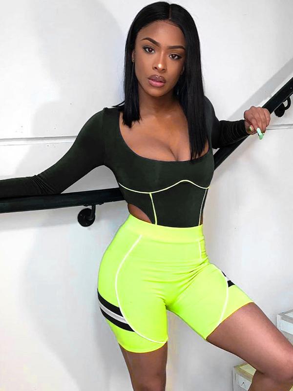 Split-joint Long Sleeves Sports Rompers