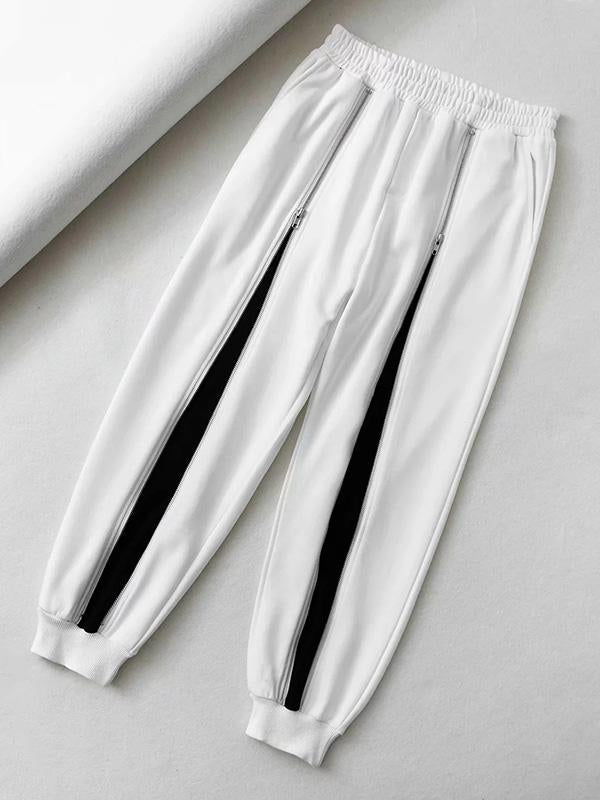 Fashion Contrast Color Loose Harem Pants