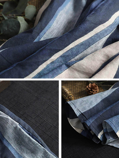Original Linen Stripe Empire A-Line Skirt