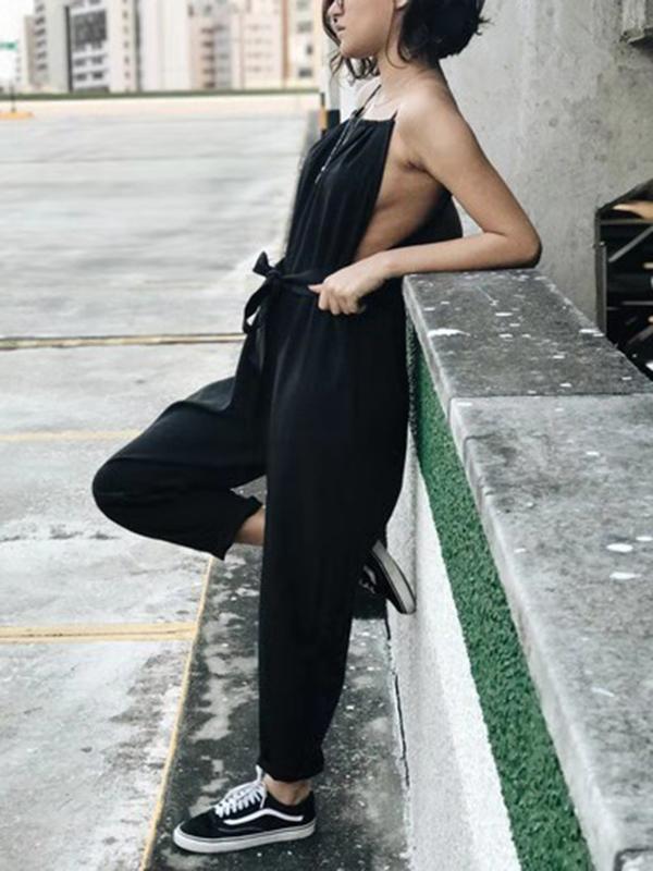 4 Colors Spagetti-neck Jumpsuits