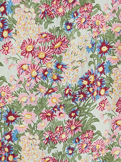 Original Floral Round-Neck Midi Dress