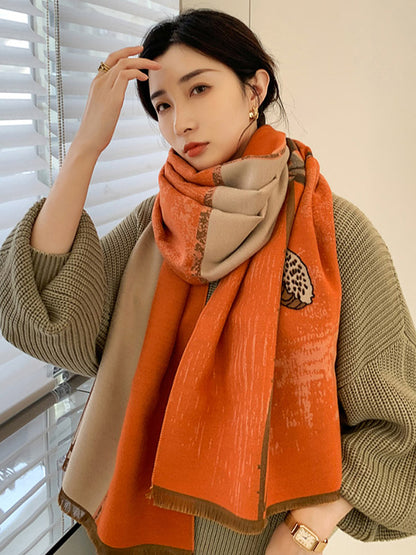 Vintage Floral Jacquard Shawl&Scarf