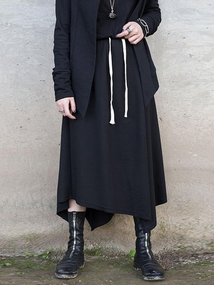 Cropped RO Simple Black Skirt