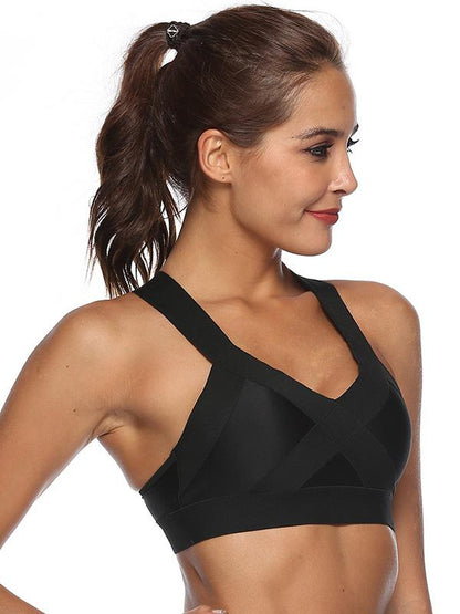 Wide Band Shockproof No Steel Ring Sports Bra