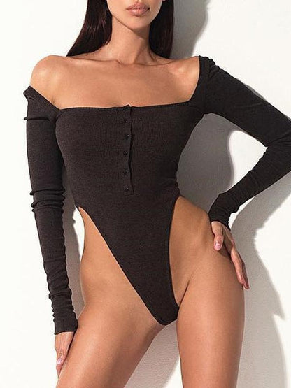 Off Shoulder Long Sleeves Jumpsuits